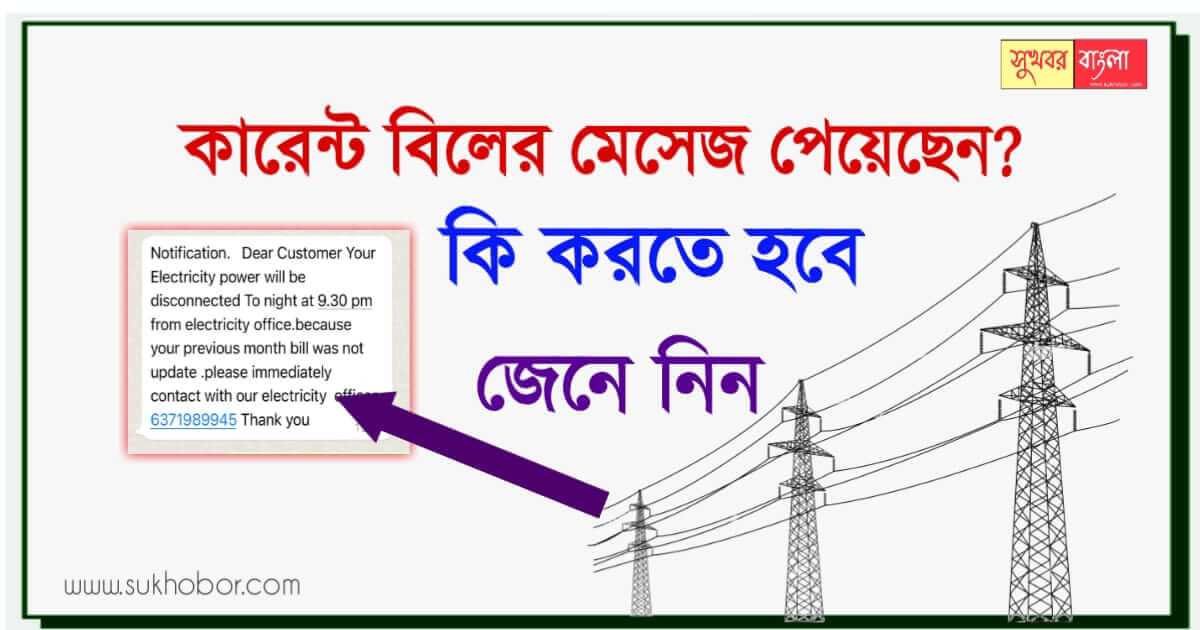 বিদ্যুৎ বিলের SMS (Electricity Bill SMS)