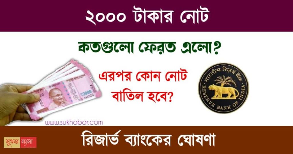 Indian Currency Rs 2000 Note (2000 টাকার নোট বাতিল)