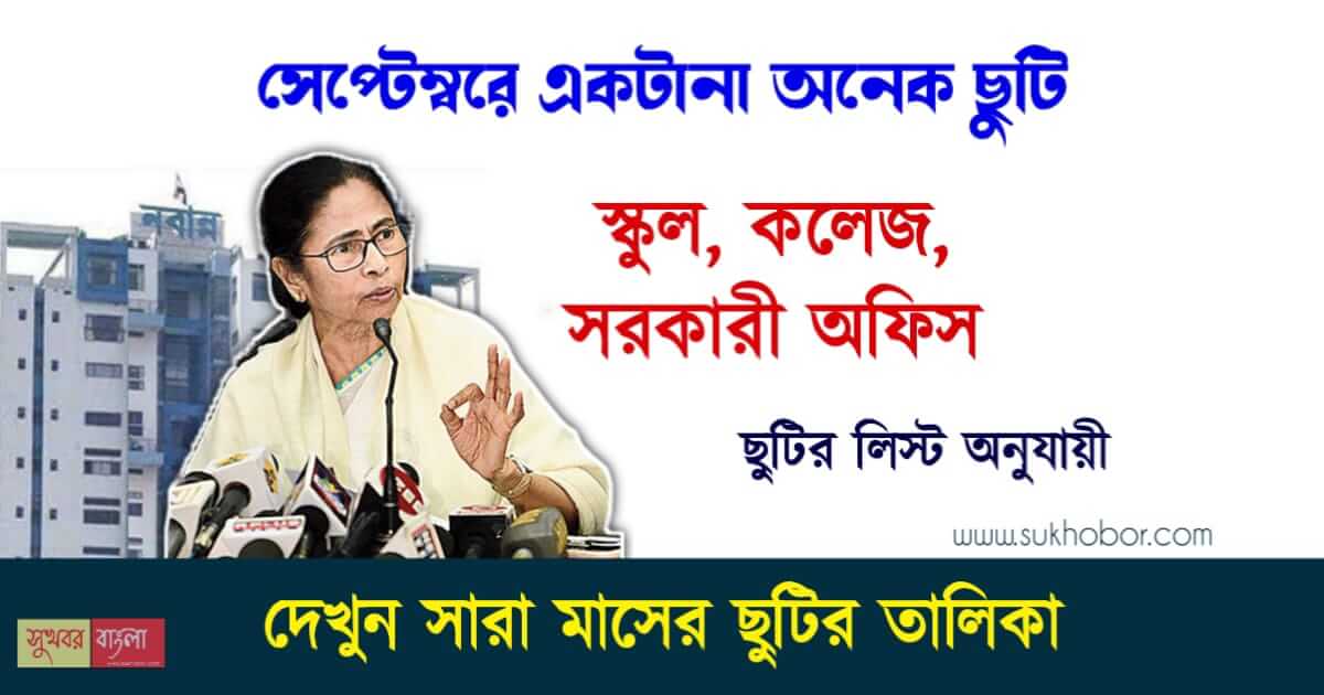 West Bengal Holiday List September 2023 (ছুটির তালিকা)